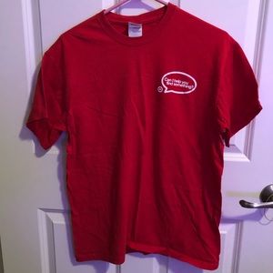 Red Gildan Ultra Cotton Target Tshirt